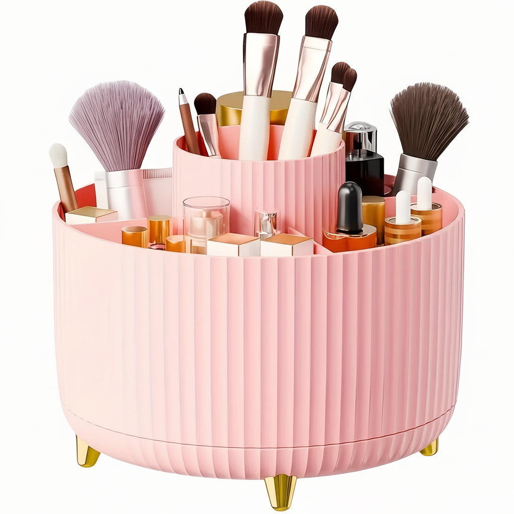 RevolveStyle - 360° Rotating Makeup Organizer with 5 Compartments