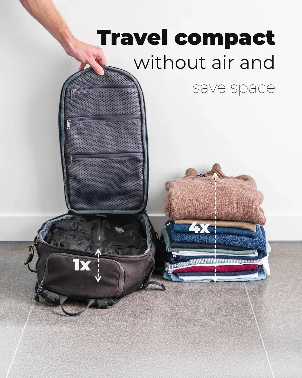 SkySpace™ — Double Your Packing Space and Travel Light with Total Freshness Control