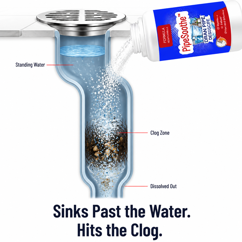 PipeSoothe™ — Remove Hair, Grease & Gunk Blockages Without a Plumber | 1+1 FREE TODAY