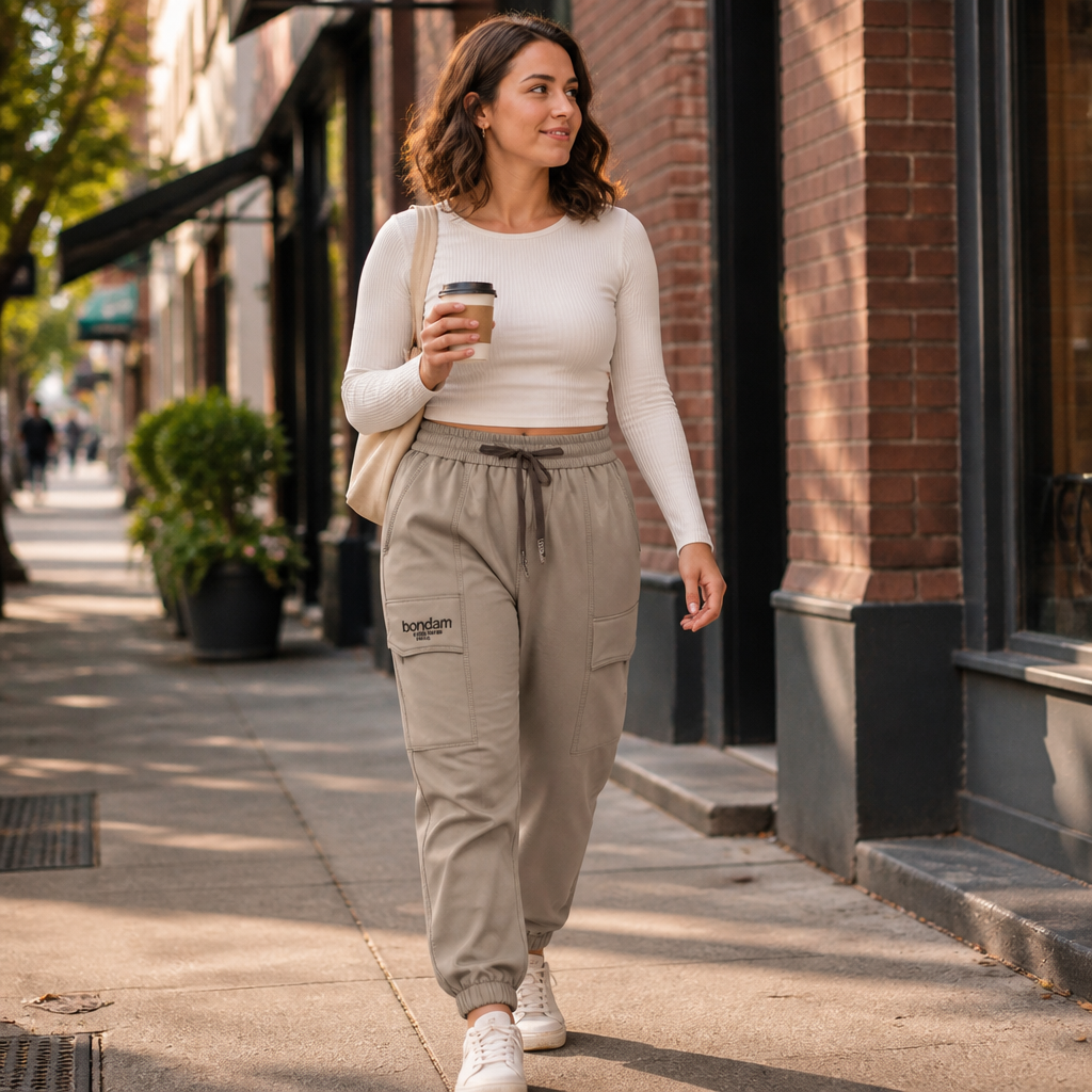 VitaLuxe™ – Comfortable Cargo Joggers with Adjustable Drawstring Waist