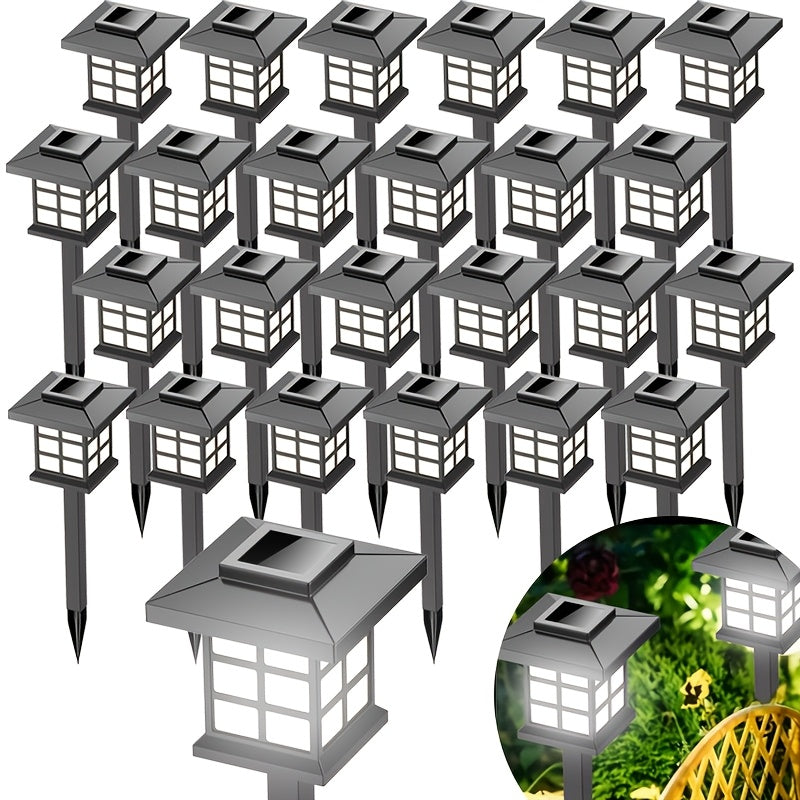 RadiantGlow - 24-Piece Multi-Hued Solar Garden Lighting Set