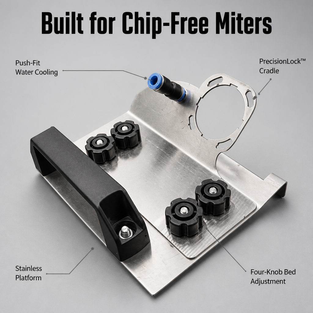 PrecisionPro™ — Carve Factory-Crisp 45° Tile Miters Minus a Wet Saw