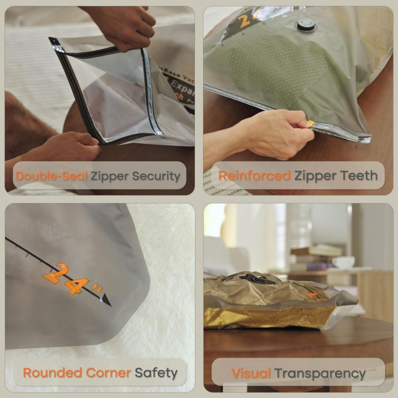 GlideSeal™ — Slash Luggage Bulk and Travel Light Like a Pro