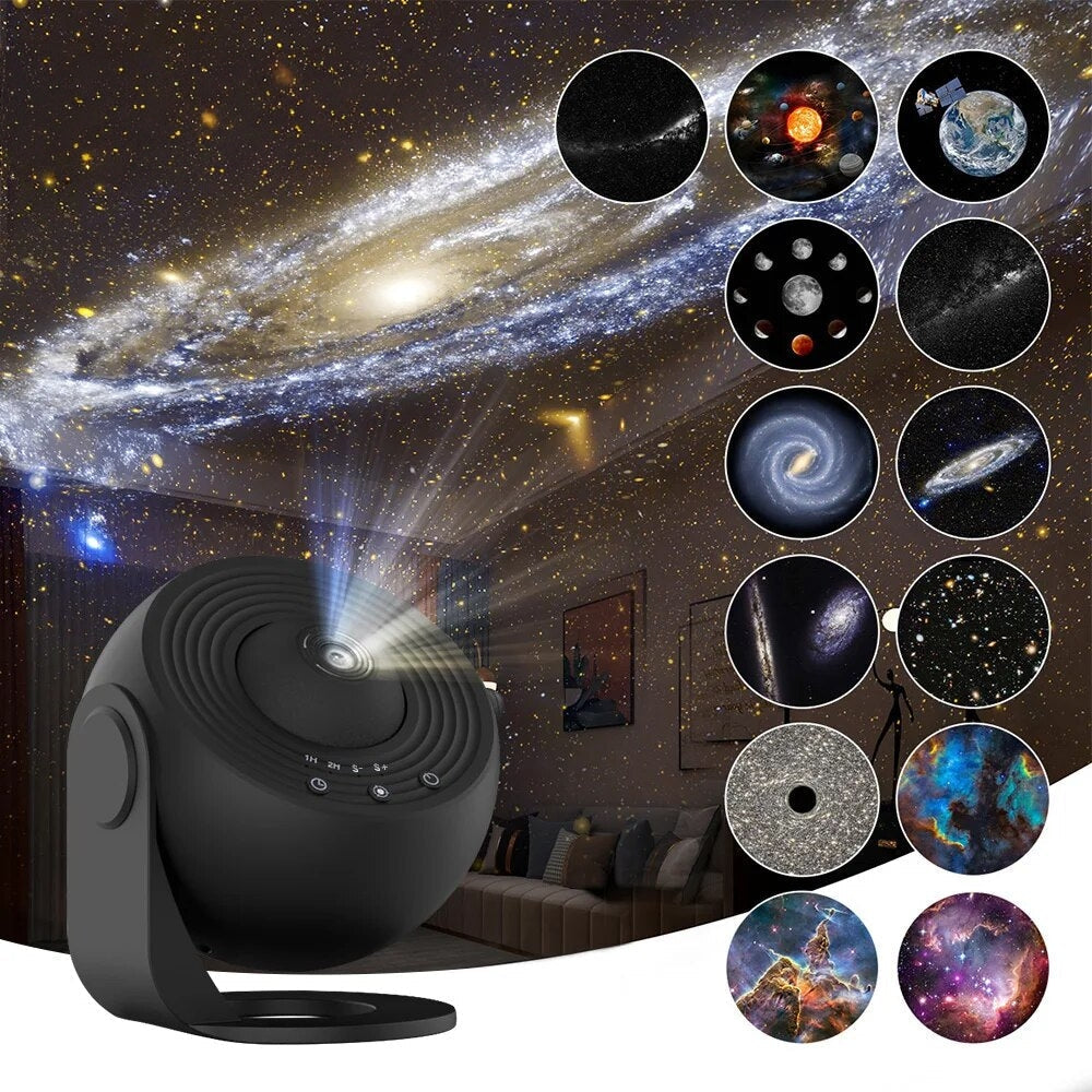 Galaxy Light Projector with 13 HD Visuals – Quiet & Customizable