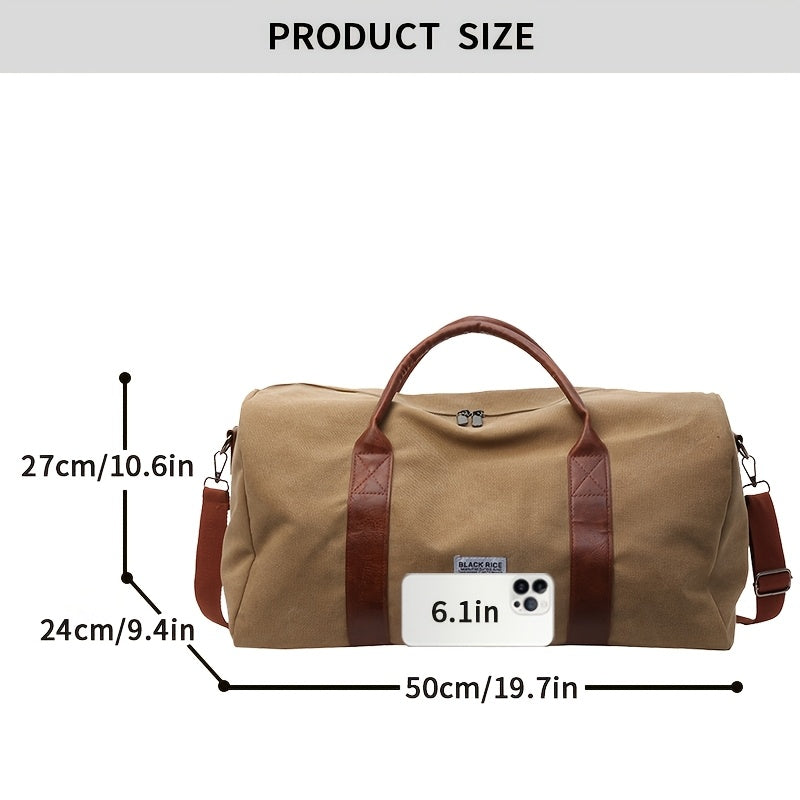 Traveler's Delight - Spacious Vintage Style Duffel Bag