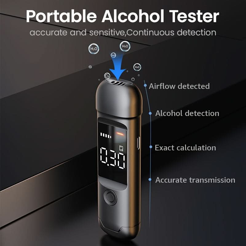 Mini Alcohol Tester – USB Rechargeable Breath Analyzer