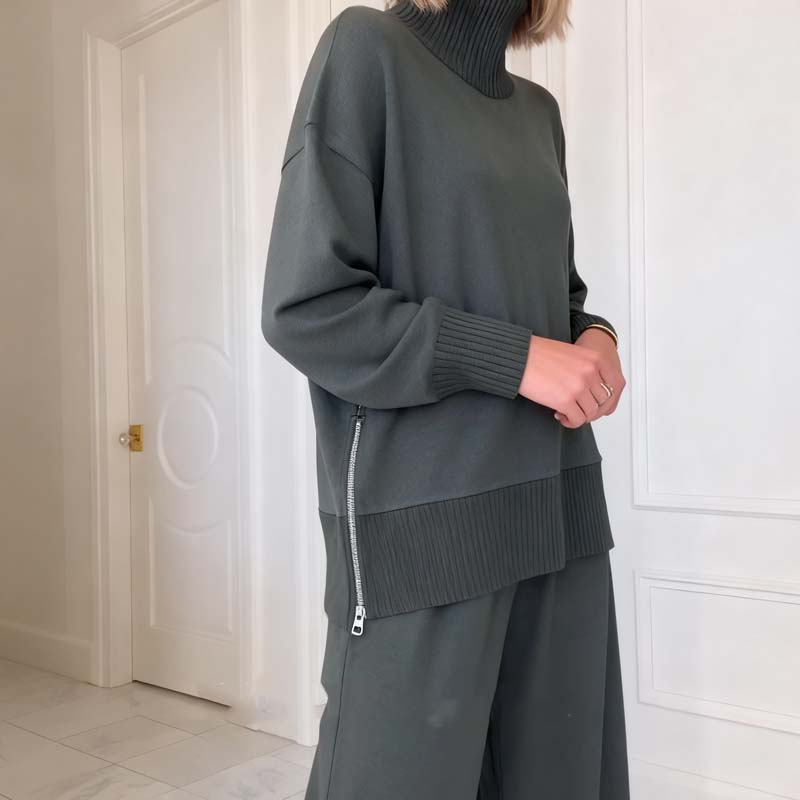 LioraWave™ Knit Turtleneck Set — Wrap Yourself in Plush Confidence and Effortless Elegance Every Day