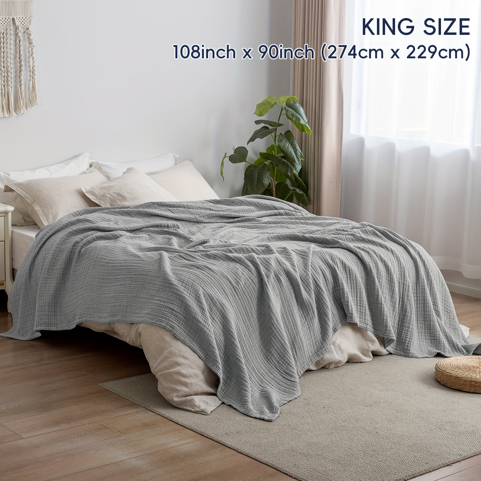BreezyComfort - Ultra-Light Cotton Blanket for Year-Round Relaxation