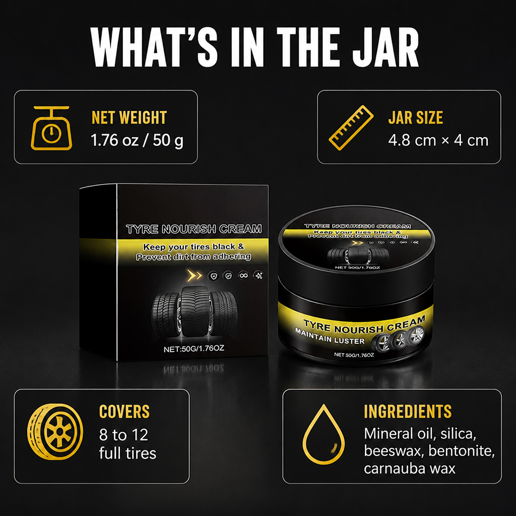 MidnightSheen™ — Deep-Black Shine That Revives and Protects Your Tires for Weeks