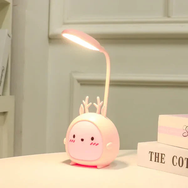 Cartoon LED Table Lamp with Flexible Neck – Gentle Light for Eye Ease