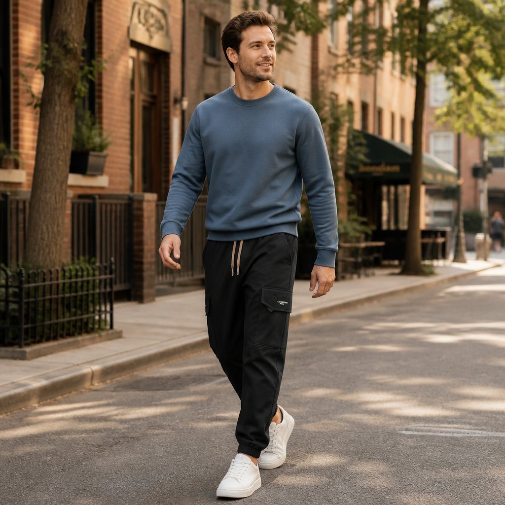 FitEase™ – Cargo Joggers with Tapered Legs and Stretch Drawstring Waist