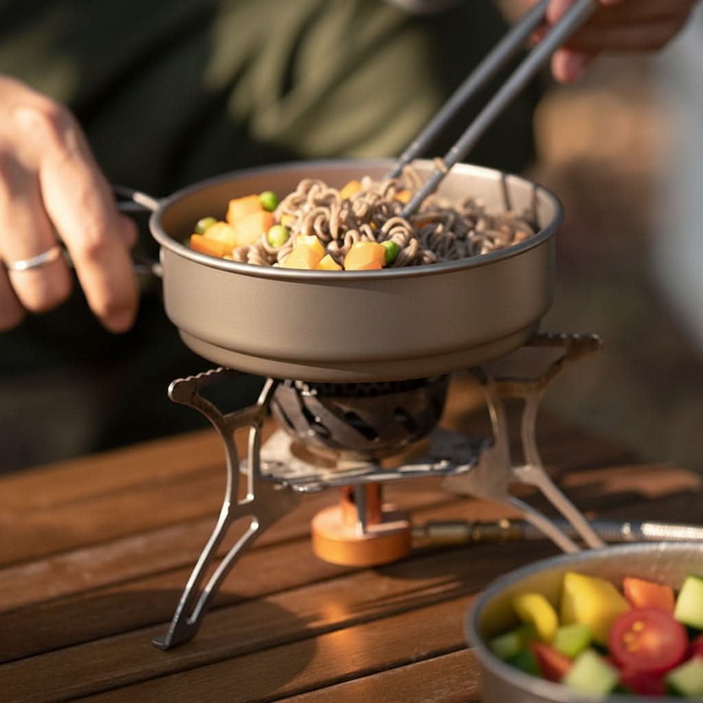 Stainless Steel Cookware Set for Hiking and Picnics - Rust Resistant