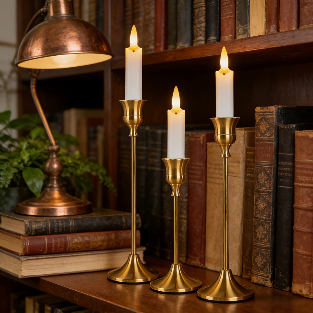 AmberGlow Collection – 6 Vintage-Inspired Candle Holders