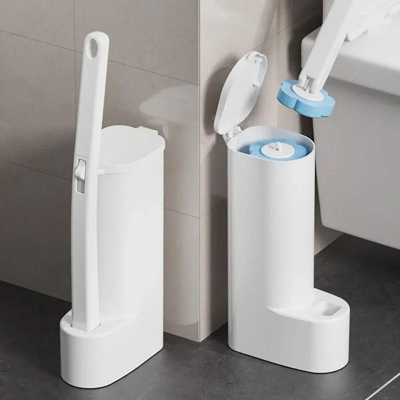 Disposable Toilet Brush Set featuring Replaceable Heads