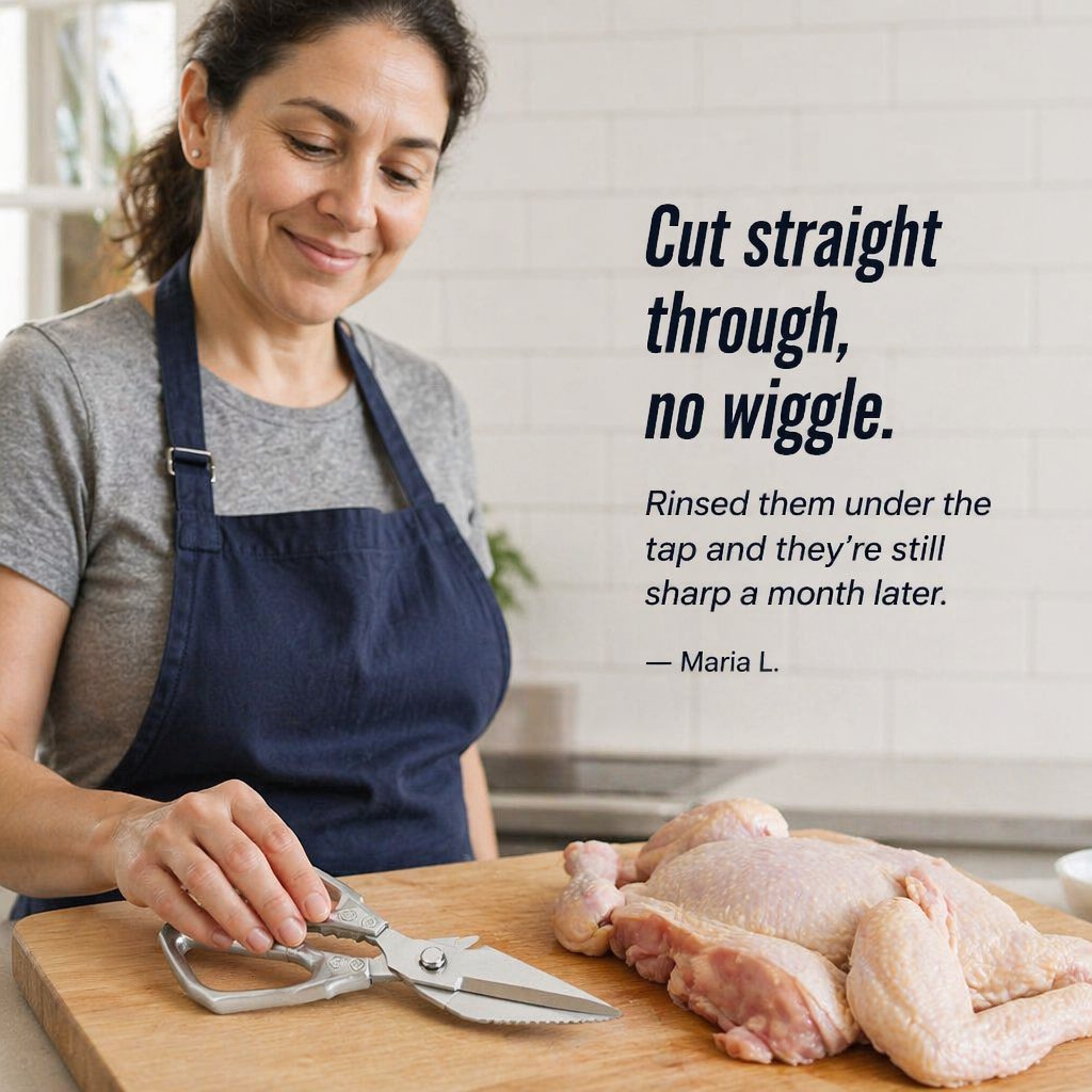 SharpEdgePro™ — Cut Through Chicken Bones, Shells & Herbs in a Flash