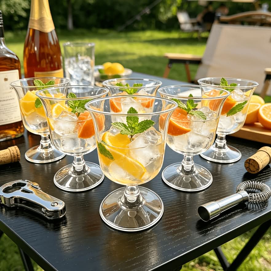 Reusable Outdoor Wine Glass Set for Stylish Beverage Serving