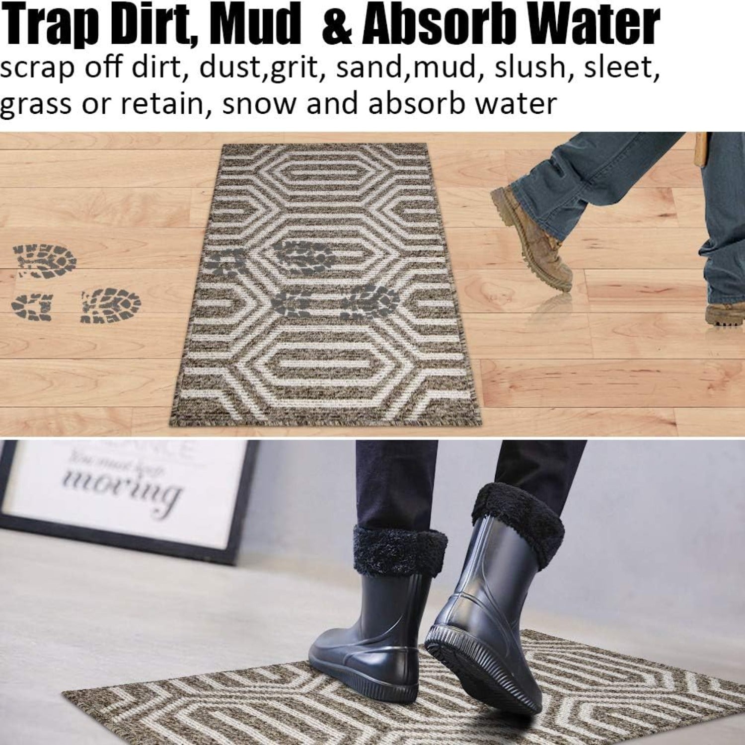 PlushGuard - Elegant Indoor Non-Slip Welcome Mat