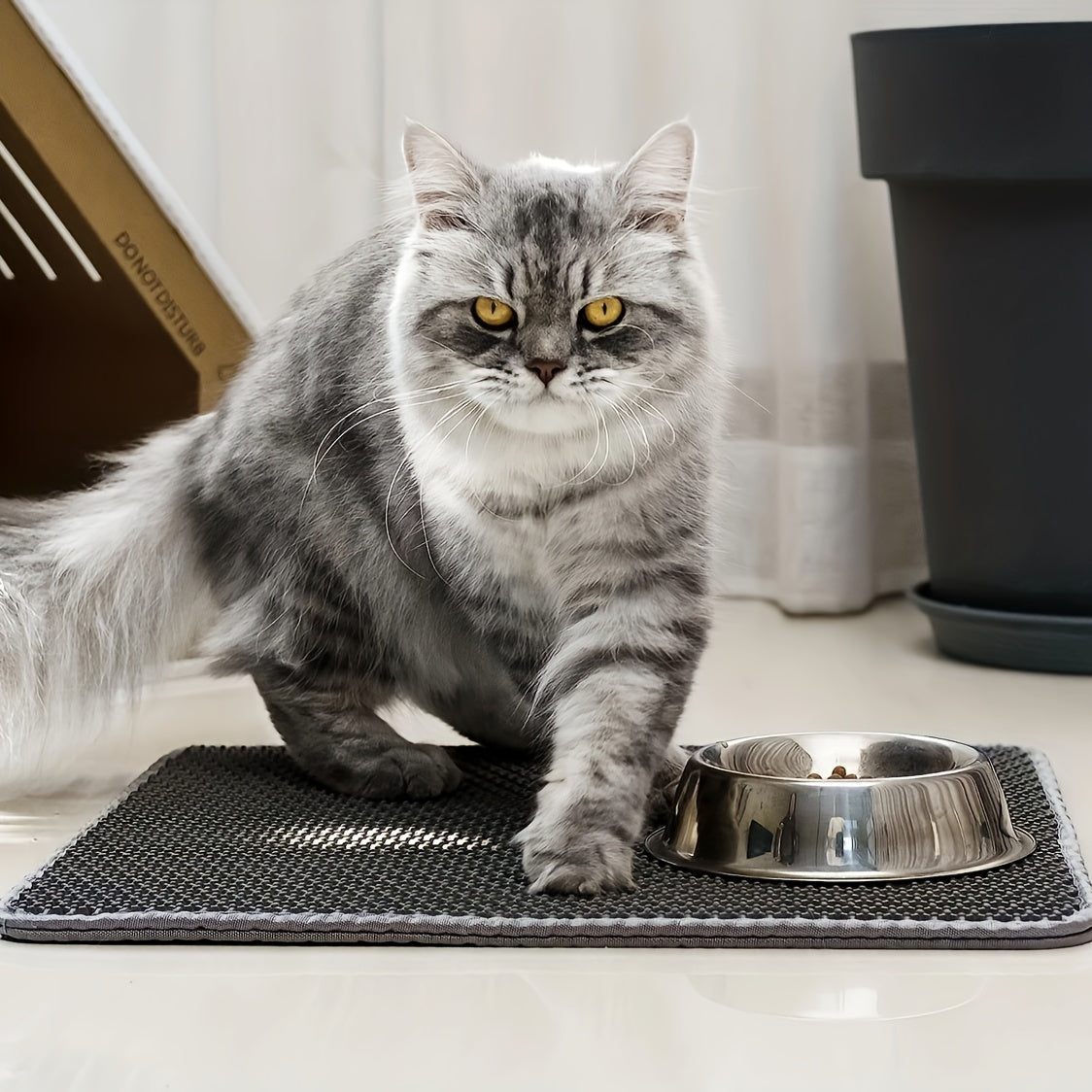PurrfectClean - Waterproof Honeycomb Cat Litter Mat with Odor Control