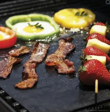Non-Stick BBQ Mat | Effortless Cleaning Grilling | Perfect for Meat, Fish, and Veggies | GrillClean