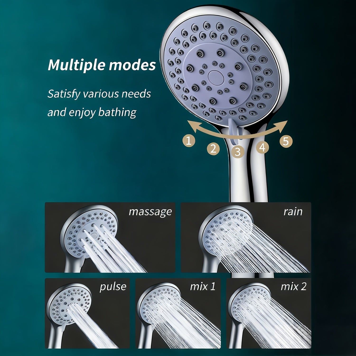 AquaPulse – Versatile High-Pressure Shower Head System
