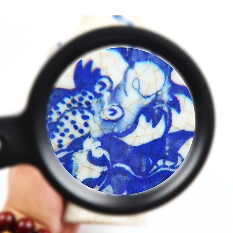 10X LED Handheld Magnifier with Illumination | Clear Crystal Vision | Comfortable Hold | DetailGlow