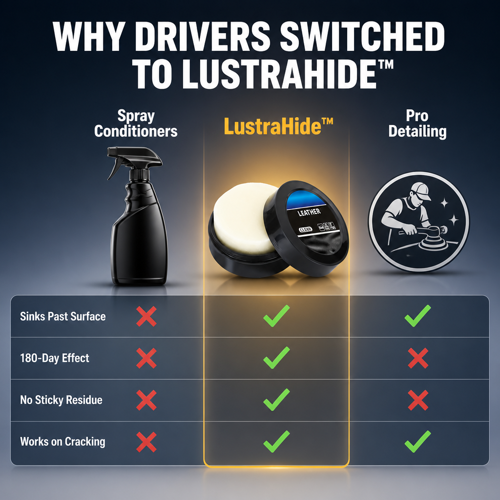 LustraHide™ — Restore Cracked, Dull Leather and Seal Shine for 180 Days