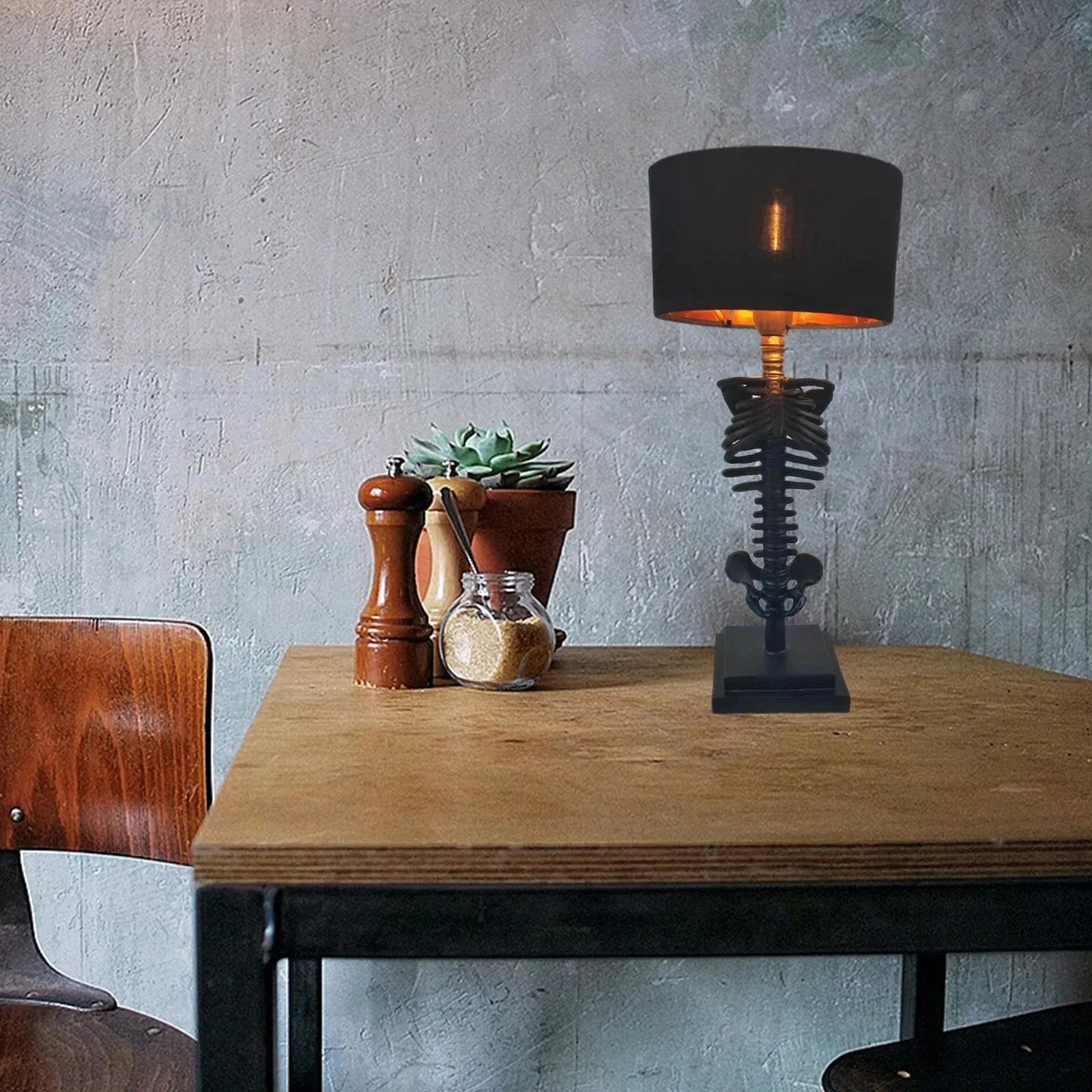 Gothic Skull Desk Lamp