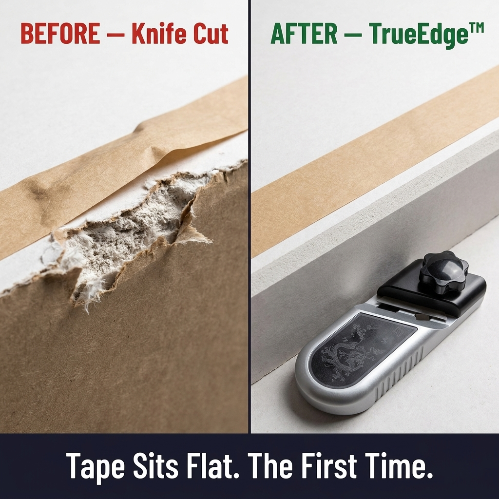 TrueEdge™ — Level Drywall Edges That Tape Flat with One Smooth Stroke