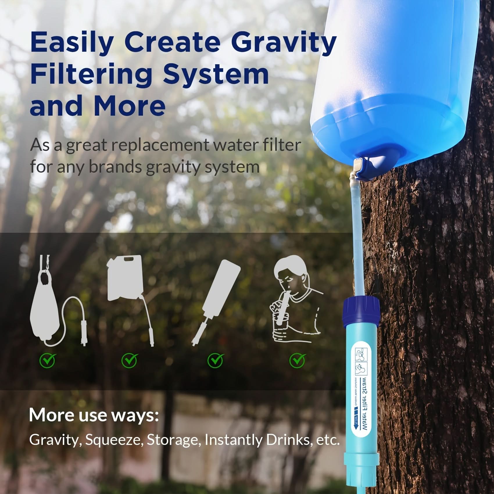 Compact Water Purifier for Camping and Outdoor Activities