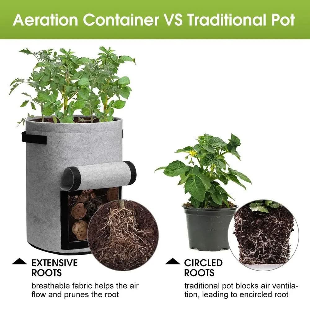 Set of Grow Bags for Fabric Planters
