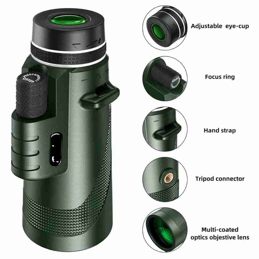 High-Precision 600x Compact Zoom Monocular