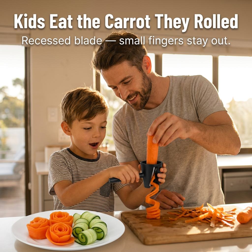 BloomCurl™ — Twist Carrots Into Bistro-Quality Roses in Less Than a Minute