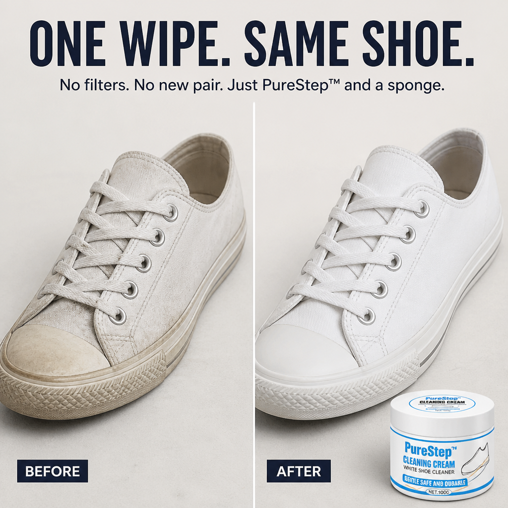 PureStep™ — Remove Dull Yellow Stains & Revive White Sneakers in 5 Minutes