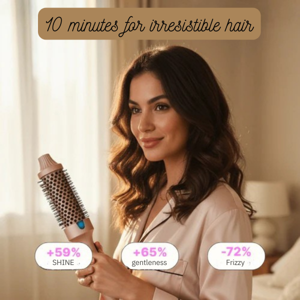 Glissora™ Ionic Ceramic Heated Brush — Transform Tangled Hair into Silky, Show-Stopping Shine Instantly