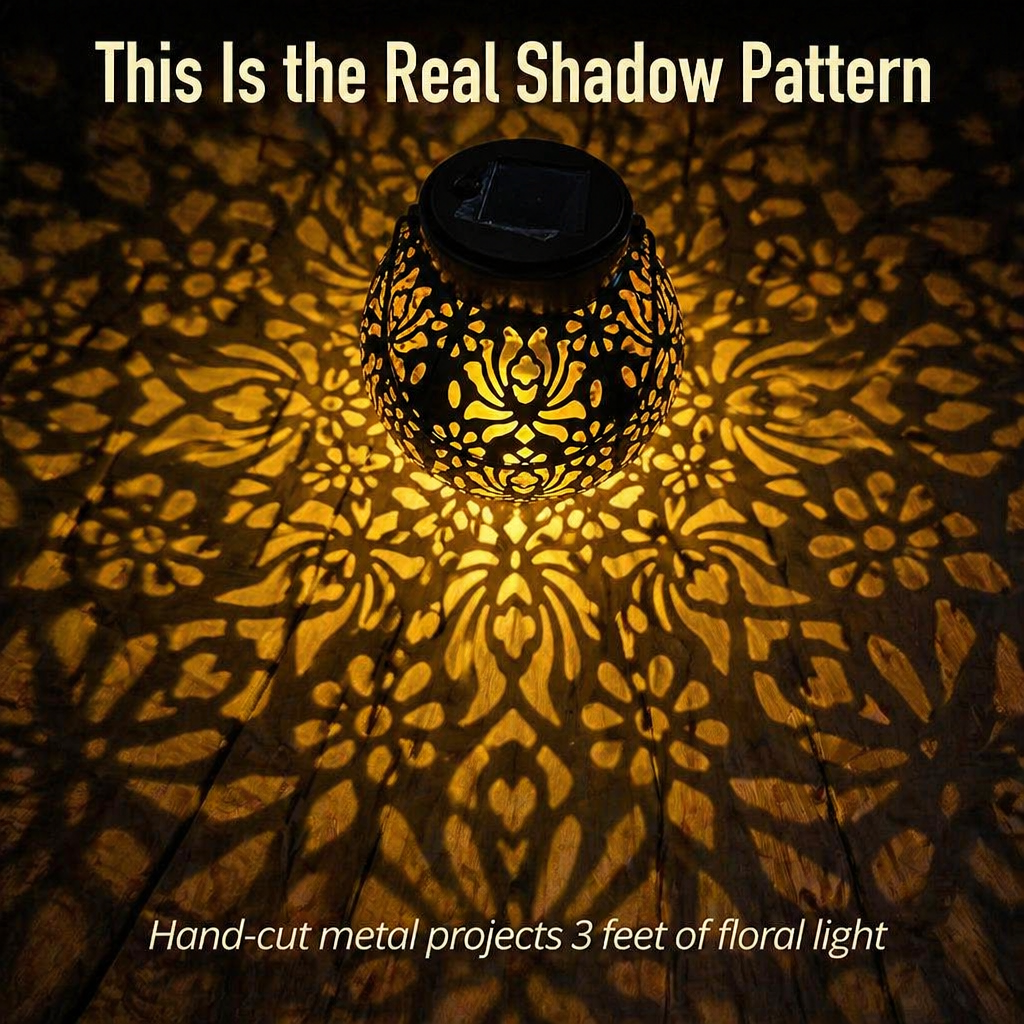 LumiFleur™ Solar Lantern — Project Enchanting Floral Shadows Throughout Your Backyard