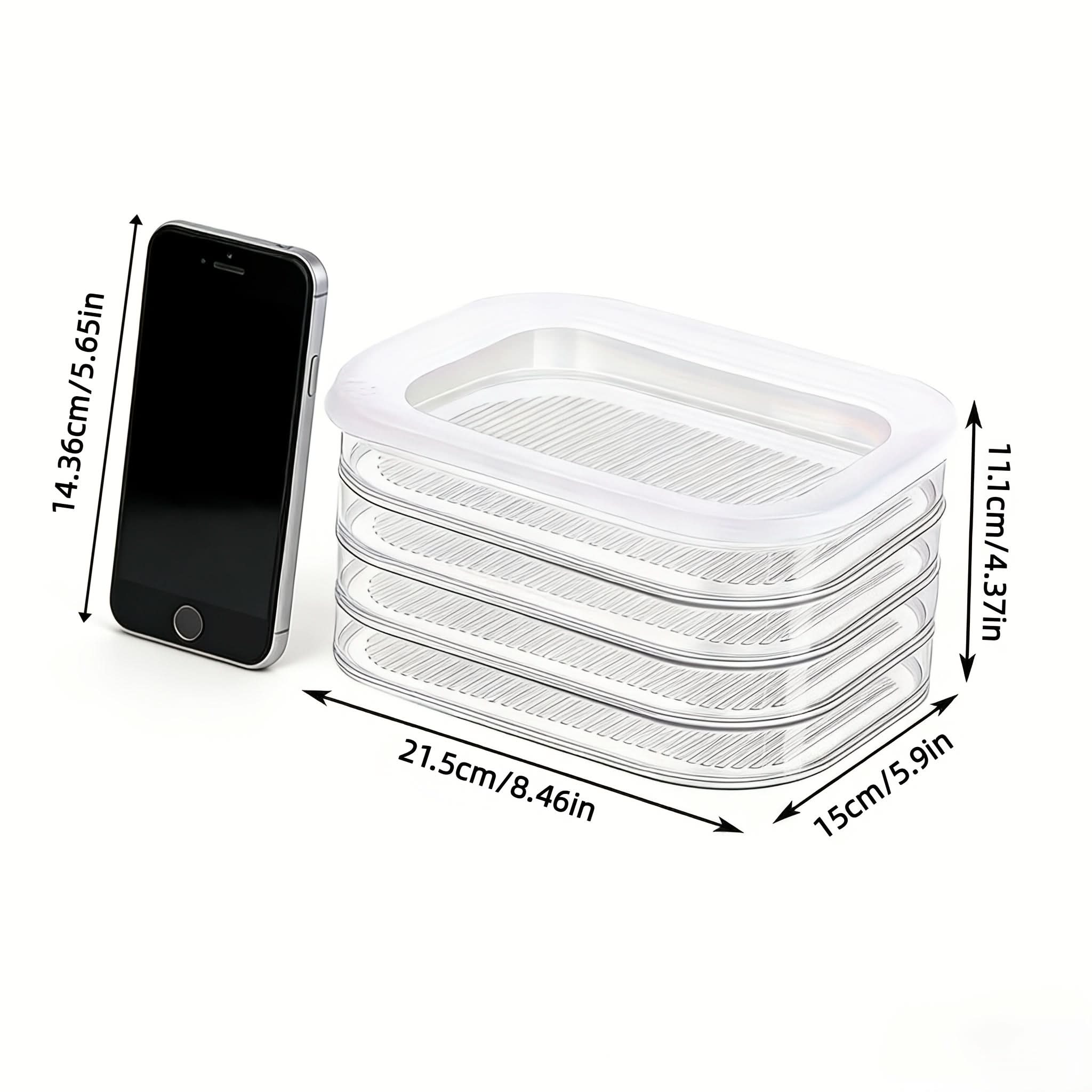 Stackable Food Storage Bins for Organizing Refrigerator and Freezer