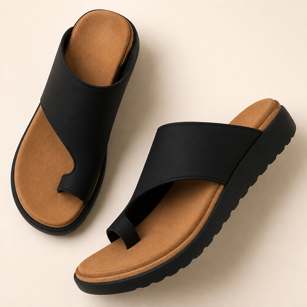 Solivra™ – Wedge Sandals for Bunion Relief with Toe-Aligning Strap