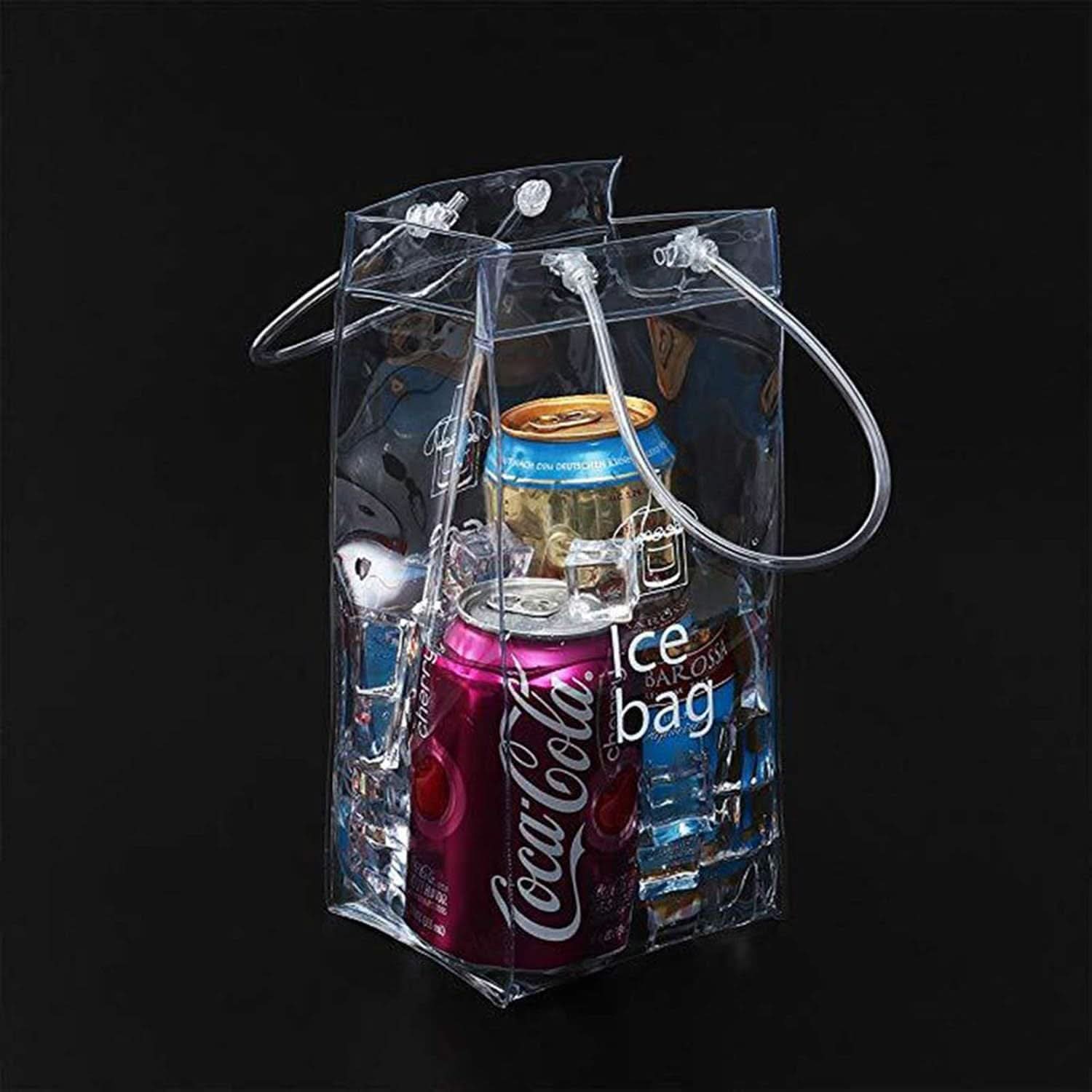 Portable PVC Wine Cooler Bag for Elegant Beverage Transport and Display