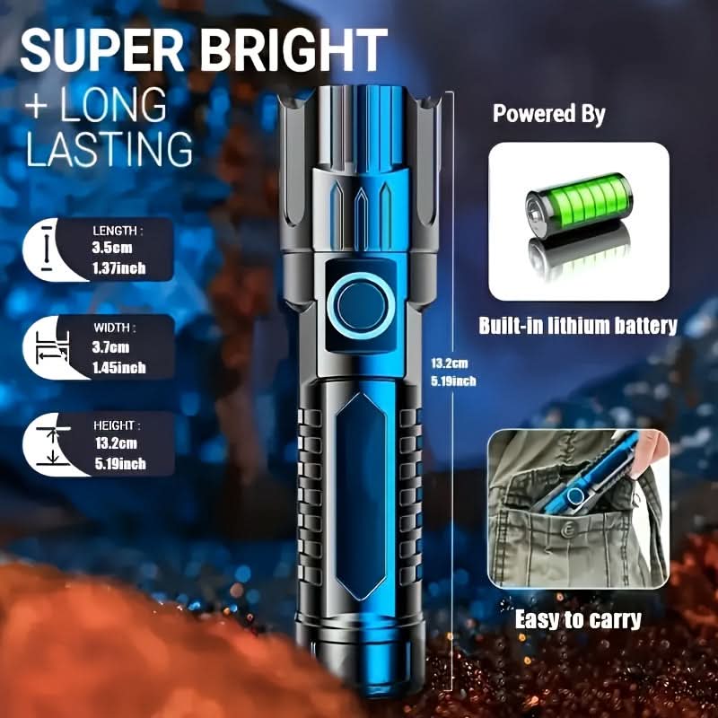 High-Intensity Flashlight Kit for Outdoor Activities and Job Sites