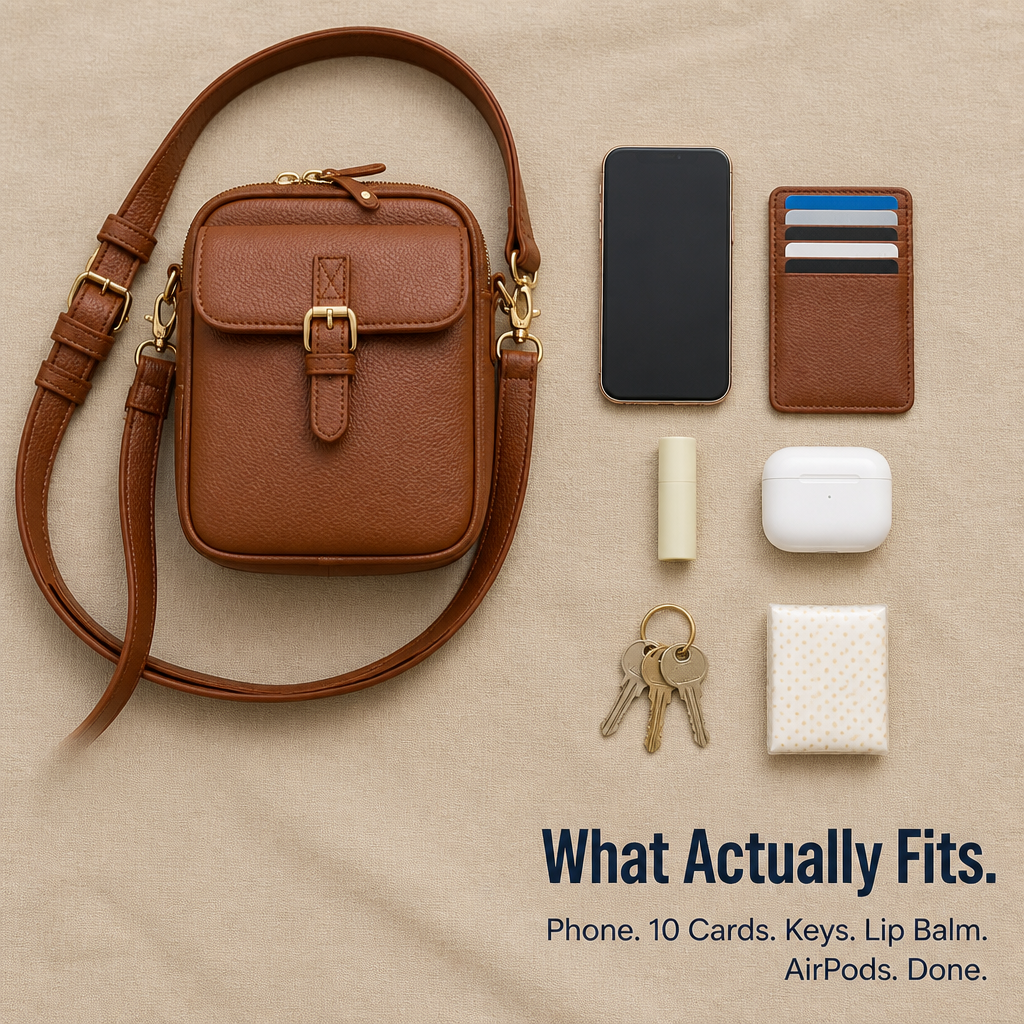 VeroCraft™ — Tote Phone, Cards & Everyday Essentials in a Sleek Crossbody
