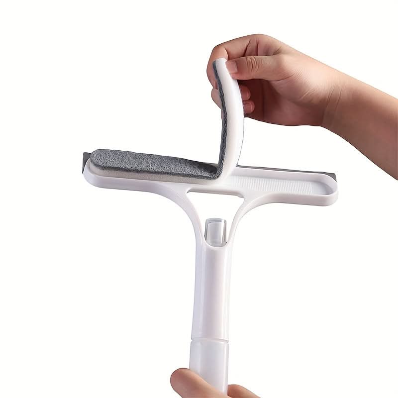 3-in-1 Scraper for Windows and Mirrors with Detachable Microfiber Cloth