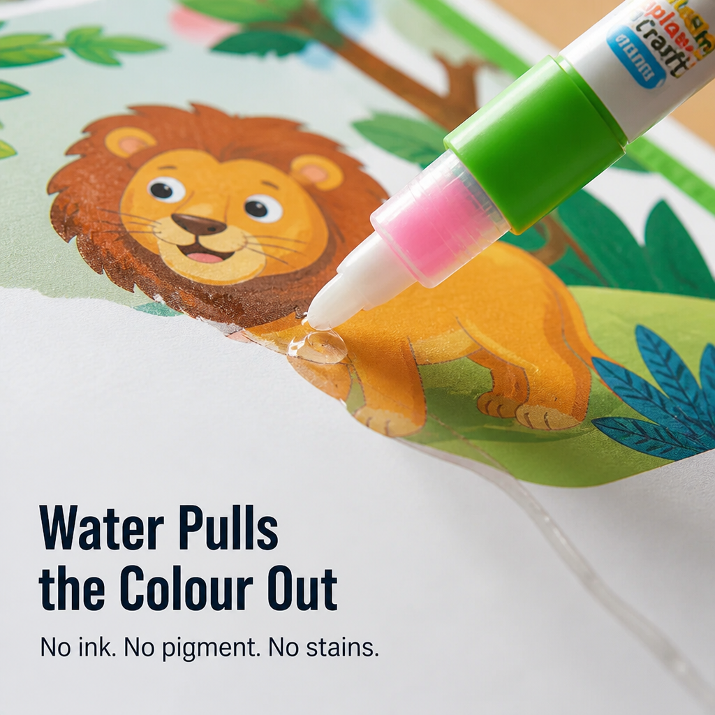 SplashCraft™ — Keeps Kids Busy Hours with Quiet Colouring and Zero Stains