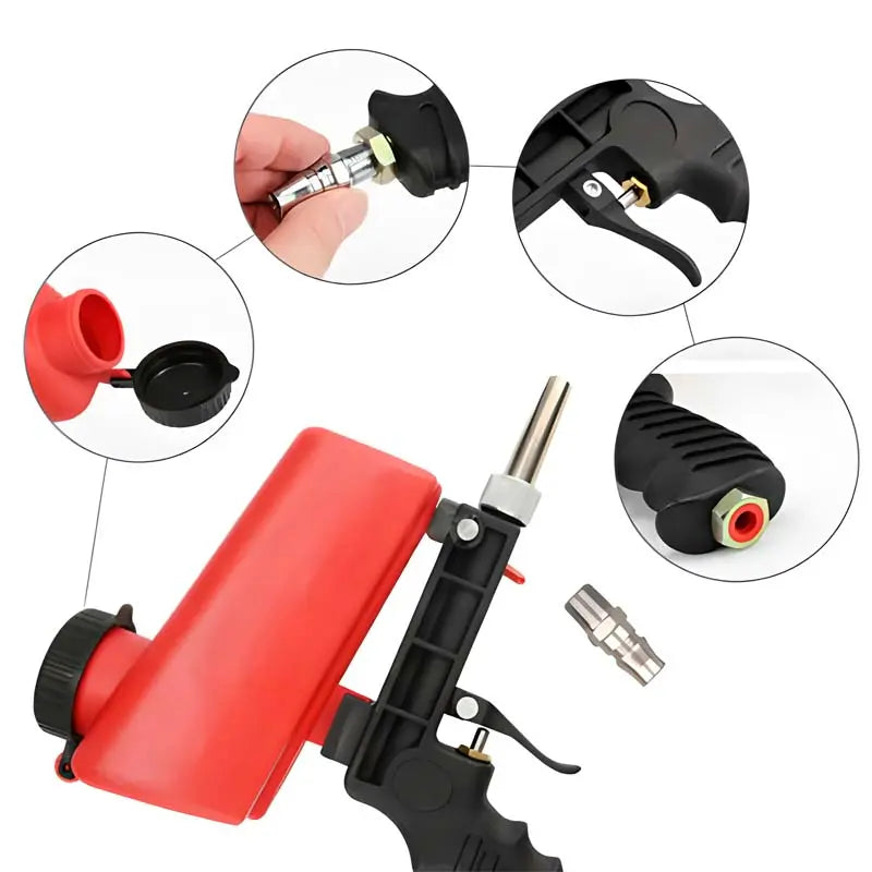Versatile Sandblasting Tool for Smooth Finishes