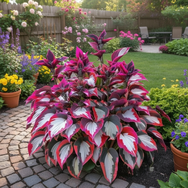 ShadeLuxe™ Variegated Hostas — Turn Shady Spots into a Colorful, Pollinator-Powered Paradise