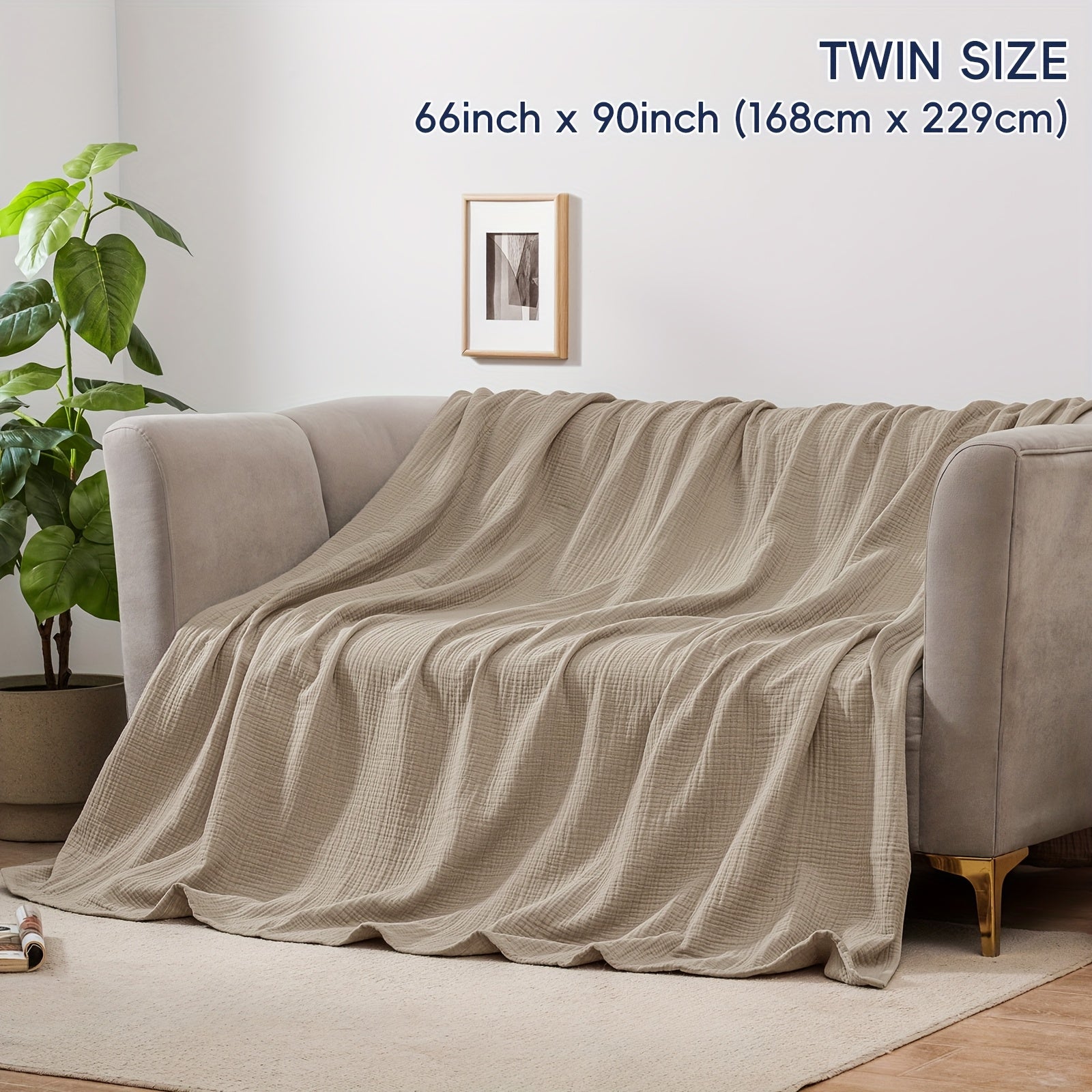 BreezyComfort - Ultra-Light Cotton Blanket for Year-Round Relaxation