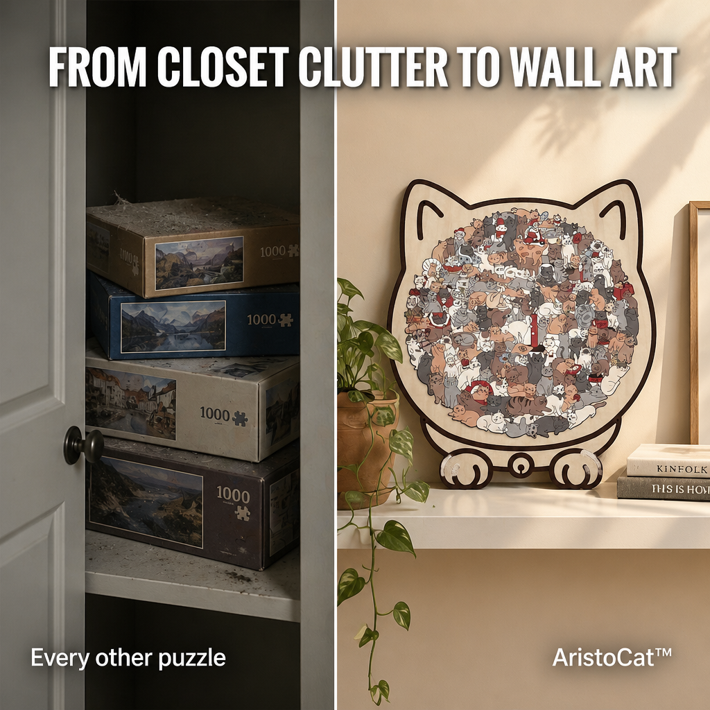 AristoCat™ — Assemble a Cat-Shaped Puzzle Ready to Hang on Your Wall