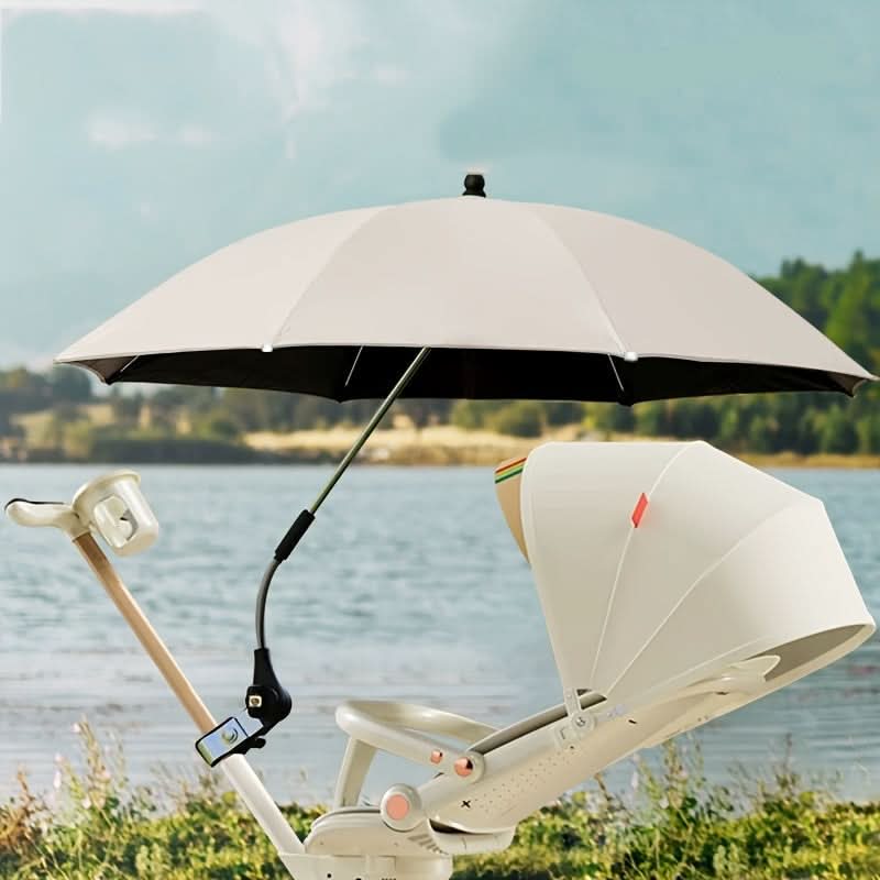 Flexible Sunshade Umbrella for Strollers and Trolleys with Adjustable Arm