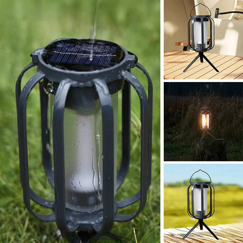 Solar-Powered Lantern with 4 Settings – Ideal for Camping & Garden Gatherings