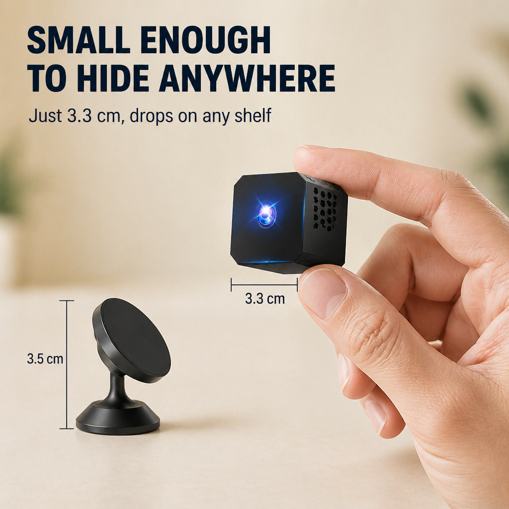 Zoomora™ Mini Cam — View Every Room Day and Night, Wherever You Are