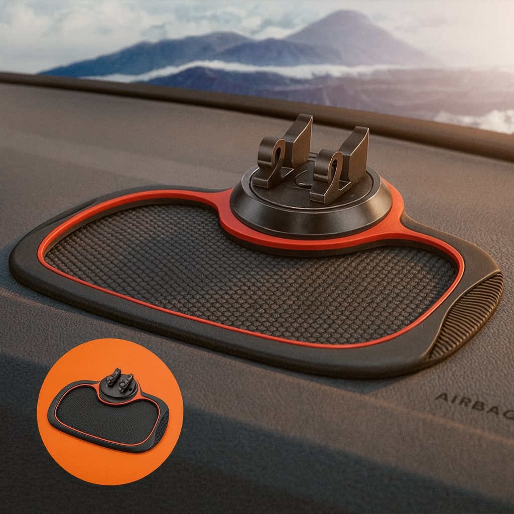SmartGrip Dashboard Organizer Mat with Phone Holder